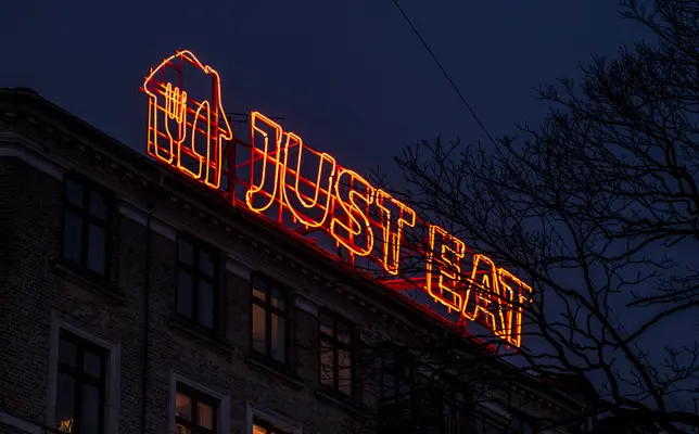 Just Eat reklameskilt