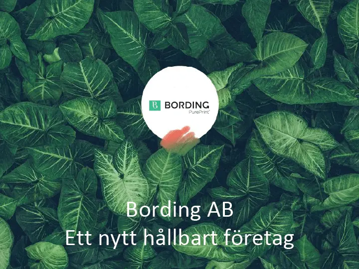 För att möta våra kunders krav att producera så klimatsmarta produkter som möjligt så har FE Bording beslutat att enheten i Helsingborg ska ingå i ett miljökoncept som finns inom Bording koncernen, nämligen Cradle To Cradle.